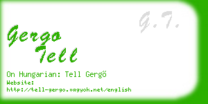 gergo tell business card